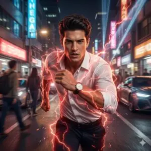 Futuristic Cinematic portrait prompt of a young man - Gemini Cinematic Prompt For Boys