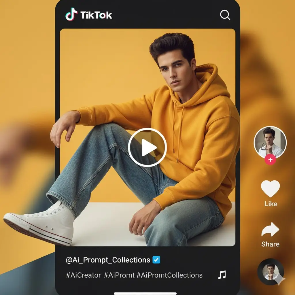 TikTok video frame prompt for Boys - Tiktok frame prompt for Men - Creative prompt for boys