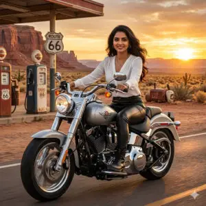 Beautiful Girl Riding Bullet Prompt - Prompt for girls - Beautiful Girl Prompt
