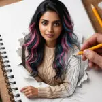 Self Drawing Girl Image Prompt - Prompt for Stylish Girl