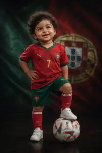 Portugal Cristiano Ronaldo Jersey Prompt for Kids - Football Prompt for Kids