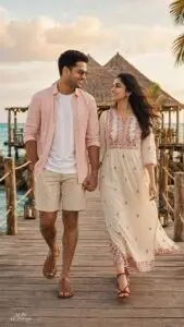 A Romantic couple in Beach Side AI Prompt