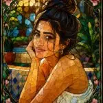 An Intricate Stained- Glass Effect Prompt