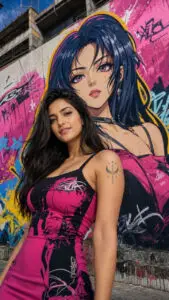 Stylish Girl Graffiti Mural Prompt – Trending Graffiti Mural Prompt