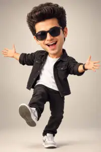 3D Cartoon Caricature Prompt – Cute Men 3D Caricature Prompt